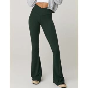 Aerie Dark Green Flare Leggings